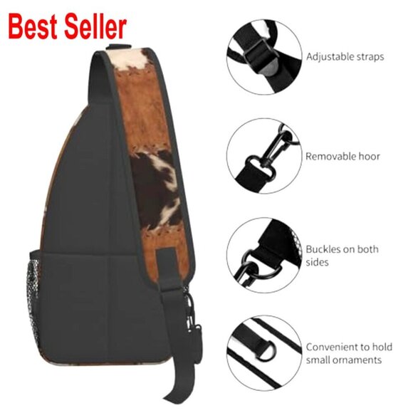 Polyester Crossbody Sling Backpack Adjustable Padded Strap Casual Daypack main image 6
